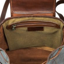 Load image into Gallery viewer, the inside of a leather backpack pelletteria italiana 