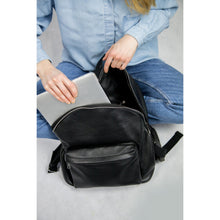 Load image into Gallery viewer, Pelletteria Italiana, Model wearing Italian leather backpack for women and men