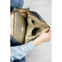 Load image into Gallery viewer, the inside of a leather backpack, pelletteria italiana 